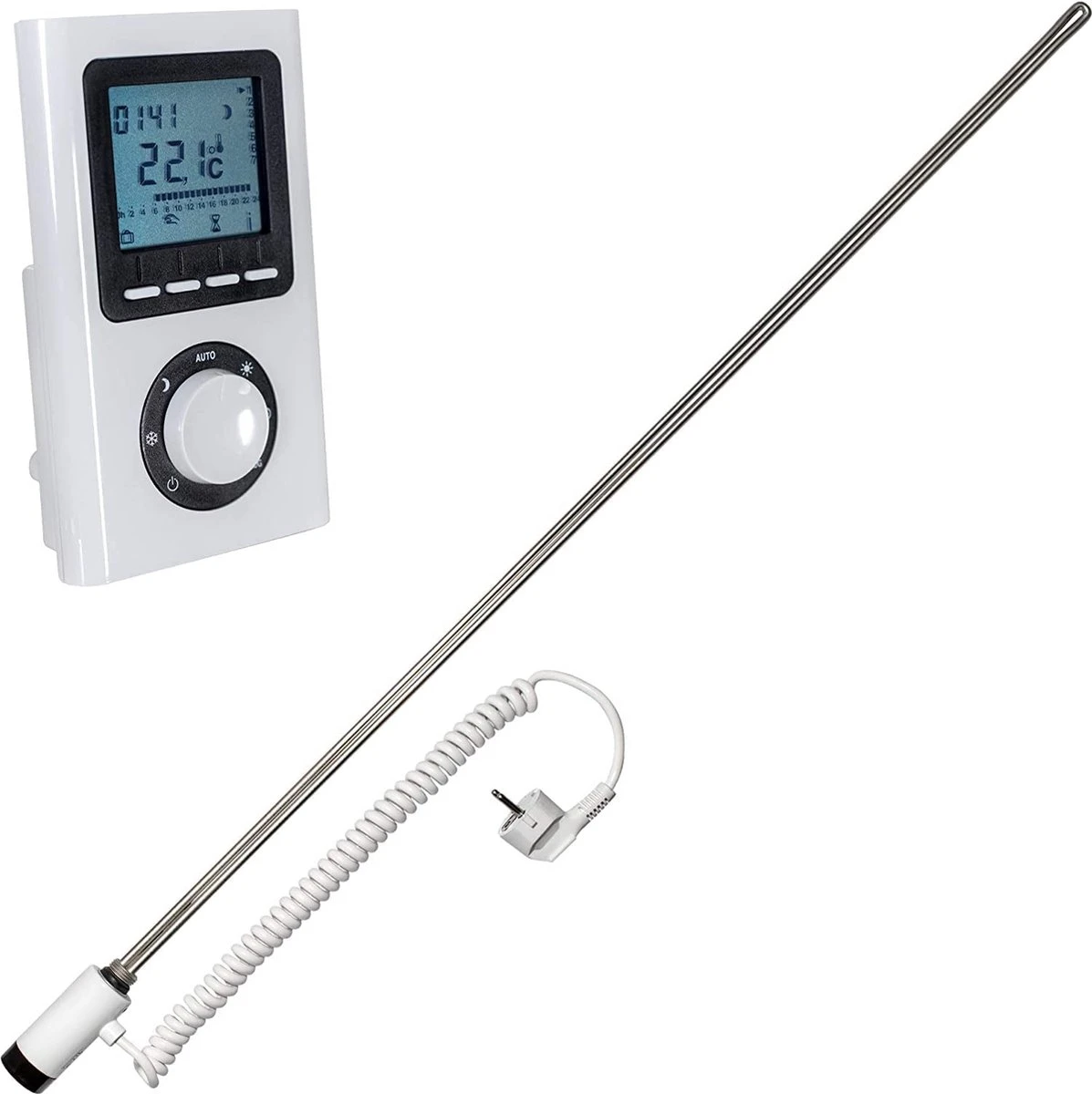 Schulte BREDA - Radiateur électrique Design - 60 X 169 Cm - Blanc - Sèche Serviettes - Résistance Type 5 Gauche - 800 Watt - H02416960-E5L 04 - Image 2