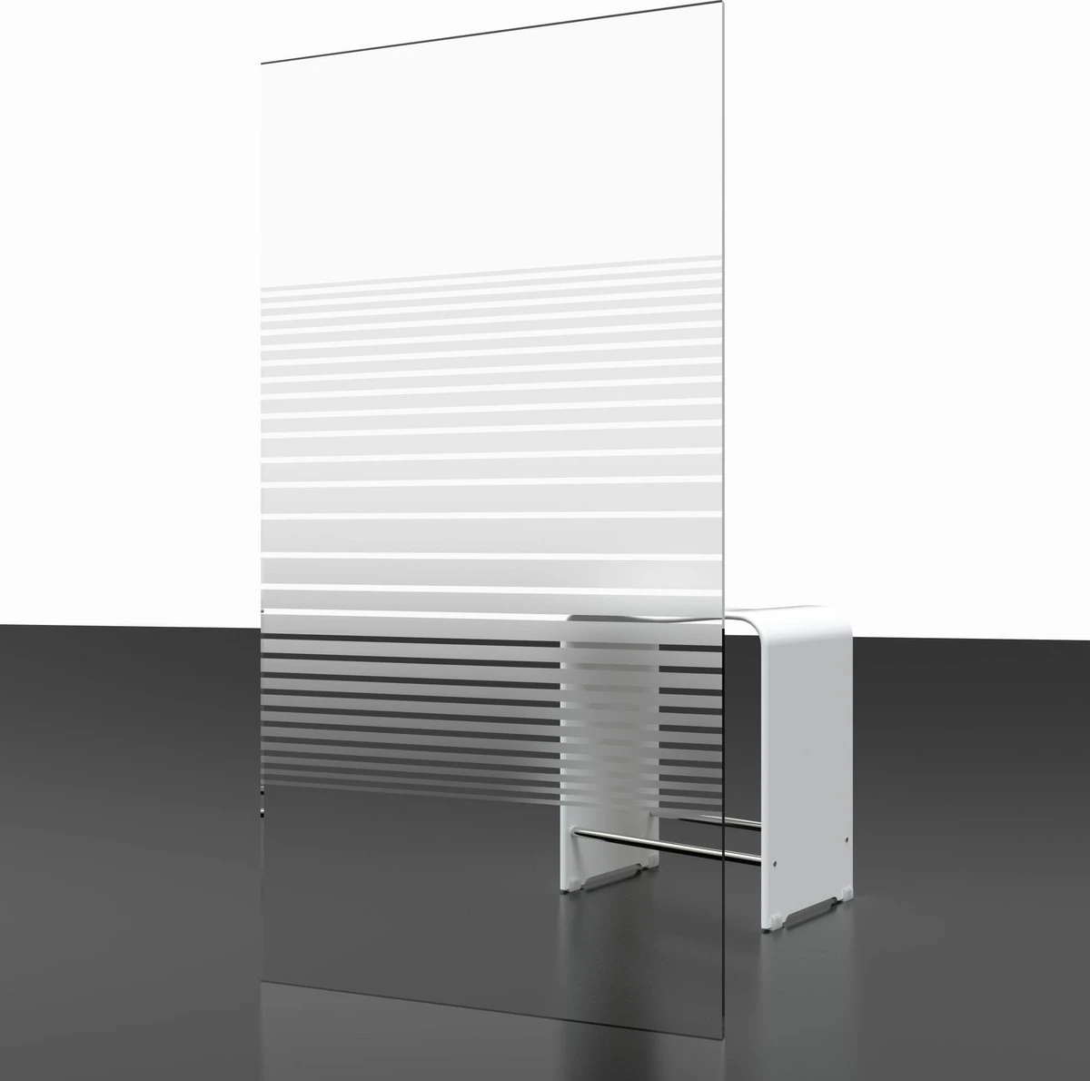 Paroi De Bain Schulte 5 Parties - 120 X 140 Cm - Profil Blanc - Verre De Sécurité Transparent Avec Décor à Rayures - Art. D1325- F 04 72 - Image 2