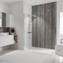 Schulte DecoDesign, Paroi Arrière De Douche En Decor Stone Concrete 605, Taille 150x255 Cm, EP1901525 605 / D1901525 605