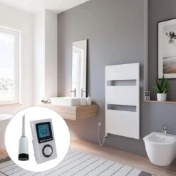 Schulte TURIN - Radiateur Design électrique - 60 X 114 Cm - Blanc - Sèche Serviettes - élément Chauffant Type 5 Gauche - 600 Watt - H113560-E5L 04