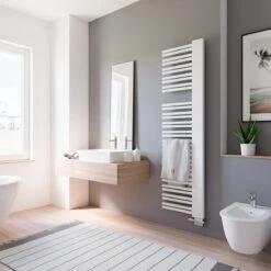 Schulte EP033020 04 Radiateur Design 60 X 160 Cm, Bologna RIGHT, 818 Watt, Blanc Alpin, Radiateur Pour La Salle De Bain, La Cuisine Ou Une Autre Pièce De La Maison