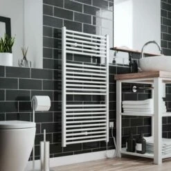 Radiateur Design électrique Schulte - 60x114cm - Sèche Serviettes - H691130-B 04 - Toskana - 600 W - Prêt à Brancher