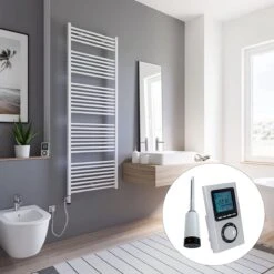 Schulte TURBO - Radiateur électrique Design - 90 X 170 Cm - Blanc - élément Chauffant Type 5 Gauche - 800 Watt - H1700-E5L 04