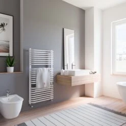 Schulte EP2120452 04 Radiateur Design 60 X 92 Cm, Amsterdam II, 632 Watt, Blanc Alpin, Radiateur Pour La Salle De Bain Et La Cuisine Ou Toute Autre Pièce De Votre Maison