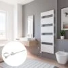 Schulte TURIN - Radiateur électrique Design - 60 X 170 Cm - Blanc - Sèche Serviettes - Résistance Type 3 Gauche - 600 W - H170060-E3L 04