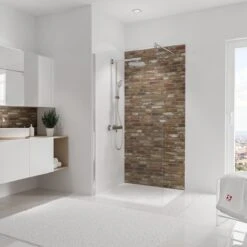 Schulte DecoDesign, Paroi Arrière De Douche En Decor Clinker 624, Taille 100x210 Cm, EP1901021 624 / D1901021 624
