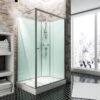 Schulte Ibiza - Cabine De Douche Fermée - Type Droite - 90x160x204 Cm - Profilé En Aluminium - Verre De Sécurité Transparent - Mitigeur - Set De Douche