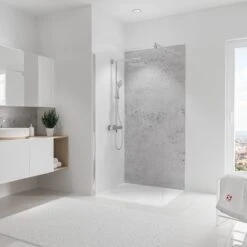 Schulte DecoDesign, Paroi Arrière De Douche En Decor Stone Grey 602, Taille 100x210 Cm, EP1901021 602 / D1901021 602