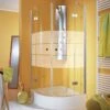 Cabine De Douche Schulte Quart De Rond 90x90x190 Cm A794 41 310, Revêtement Nano Fixil, Verre Sécurit Avec Décor Verre Depoli Light Et Profilé Chromé