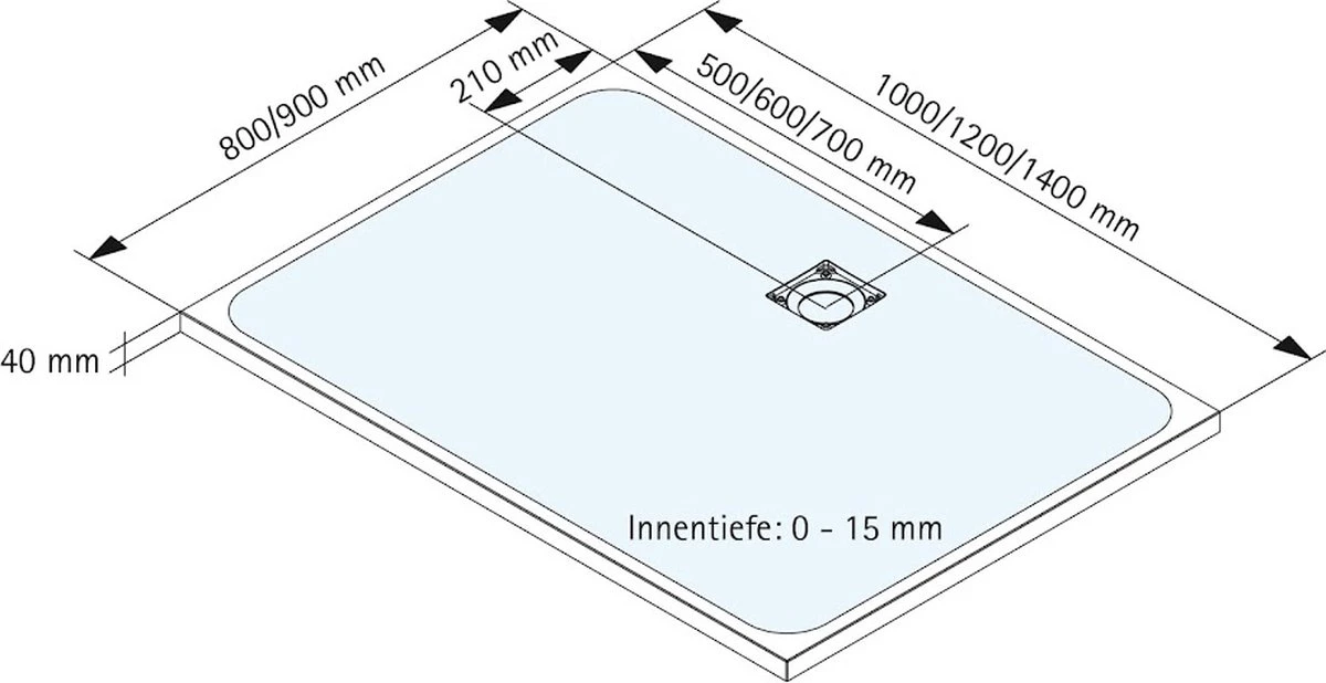 Receveur De Douche Schulte 80x140x4 Cm Aspect Pierre Marbre Minéral Blanc, Avec Vidage, EP216814-04 - Image 3