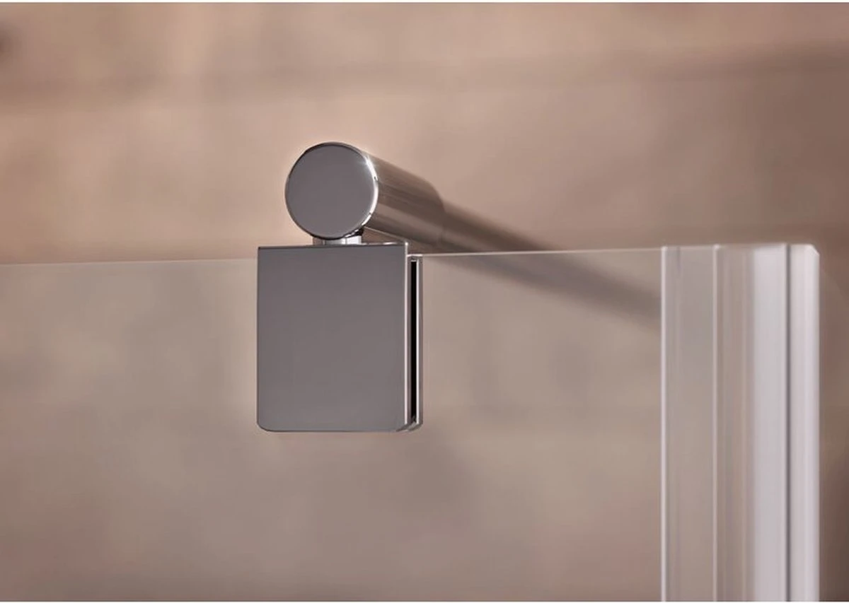 Cabine De Douche Schulte D69241516 1 50, BREMEN 90x75x190 Cm Porte Tournante Avec Paroi Latérale Fixe, Verre De Sécurité Transparent Avec Profil En Aluminium Mat - Image 4