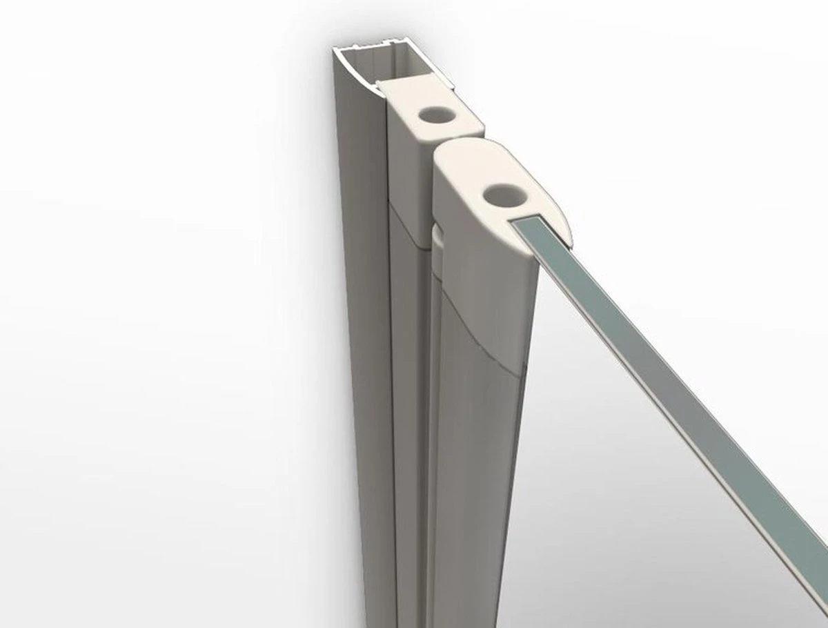 Cabine De Douche Schulte D69241516 1 50, BREMEN 90x75x190 Cm Porte Tournante Avec Paroi Latérale Fixe, Verre De Sécurité Transparent Avec Profil En Aluminium Mat - Image 3