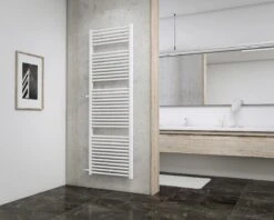 Schulte EP1690050 04 Radiateur Design 60 X 177 Cm, Munich Special, 1032 Watt, Blanc Alpin, Radiateur Pour La Salle De Bain Avec Raccordement Latéral 90 Cm !