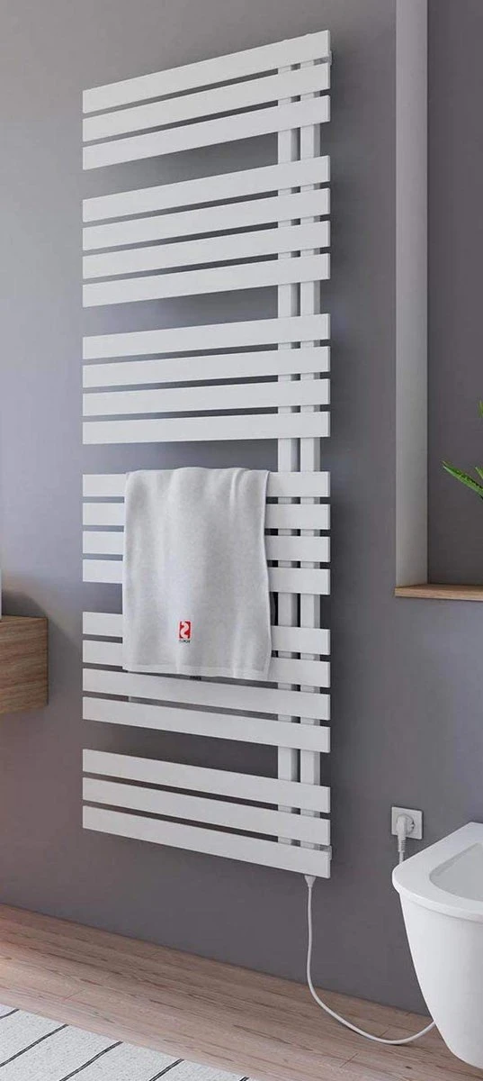 Schulte BREDA - Radiateur électrique Design - 60 X 169 Cm - Blanc - Sèche Serviettes - Résistance Type 1 Droite - 900 Watt - H02416960-E1R 04 - Image 8