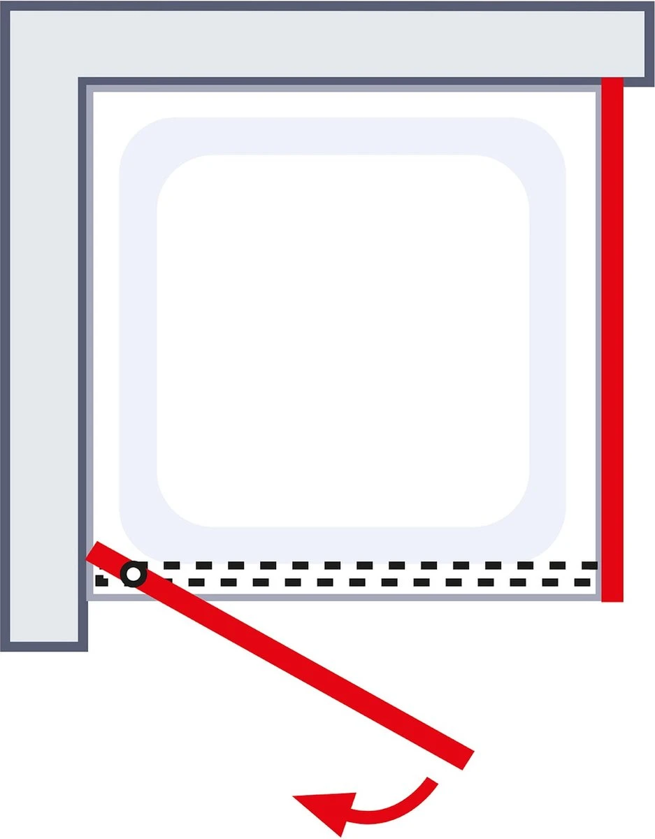 Cabine De Douche Schulte D515206 TREND 2.0, Porte Tournante Avec Paroi Latérale 90 X 90 X 200 Cm, Profil MAT ALUMINIUM - Verre De Sécurité Transparent - Image 2