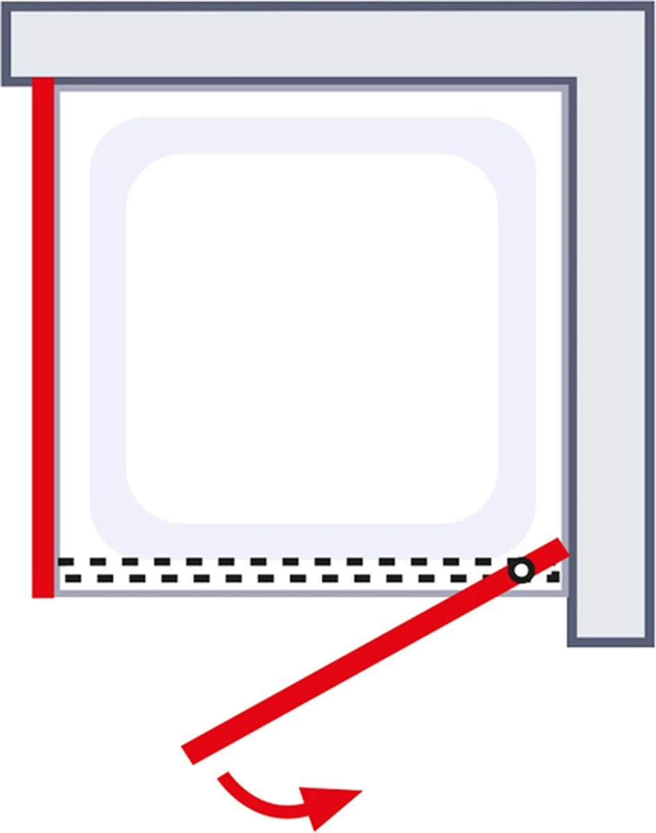 Cabine De Douche Schulte D515206 TREND 2.0, Porte Tournante Avec Paroi Latérale 90 X 90 X 200 Cm, Profil MAT ALUMINIUM - Verre De Sécurité Transparent - Image 5