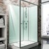 Schulte Ibiza - Cabine De Douche Fermée - Type Droite - 90x140x204 Cm - Profilé En Aluminium - Verre De Sécurité Transparent - Mitigeur - Set De Douche