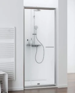 Schulte Vita - Porte De Douche - Porte Tournante Pour Niche - 89-101 X185 Cm - Profil Chromé - Verre De Sécurité Transparent - Art. D010107- F 41 50